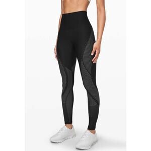 Lululemon Mapped Out High-Rise Tight 28" Black / Glacier Grey Size 6